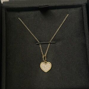 David Yurman Diamond Heart Necklace (Pendant and chain)
